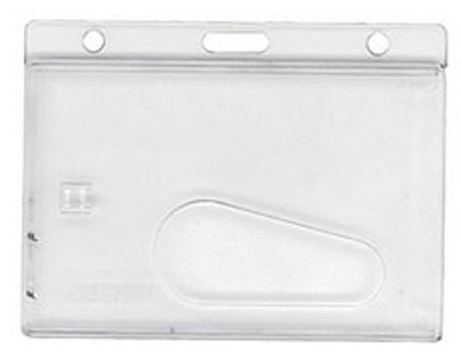 Kartenhalter horizontal transparent mit Daumenausschub- 100 Stück